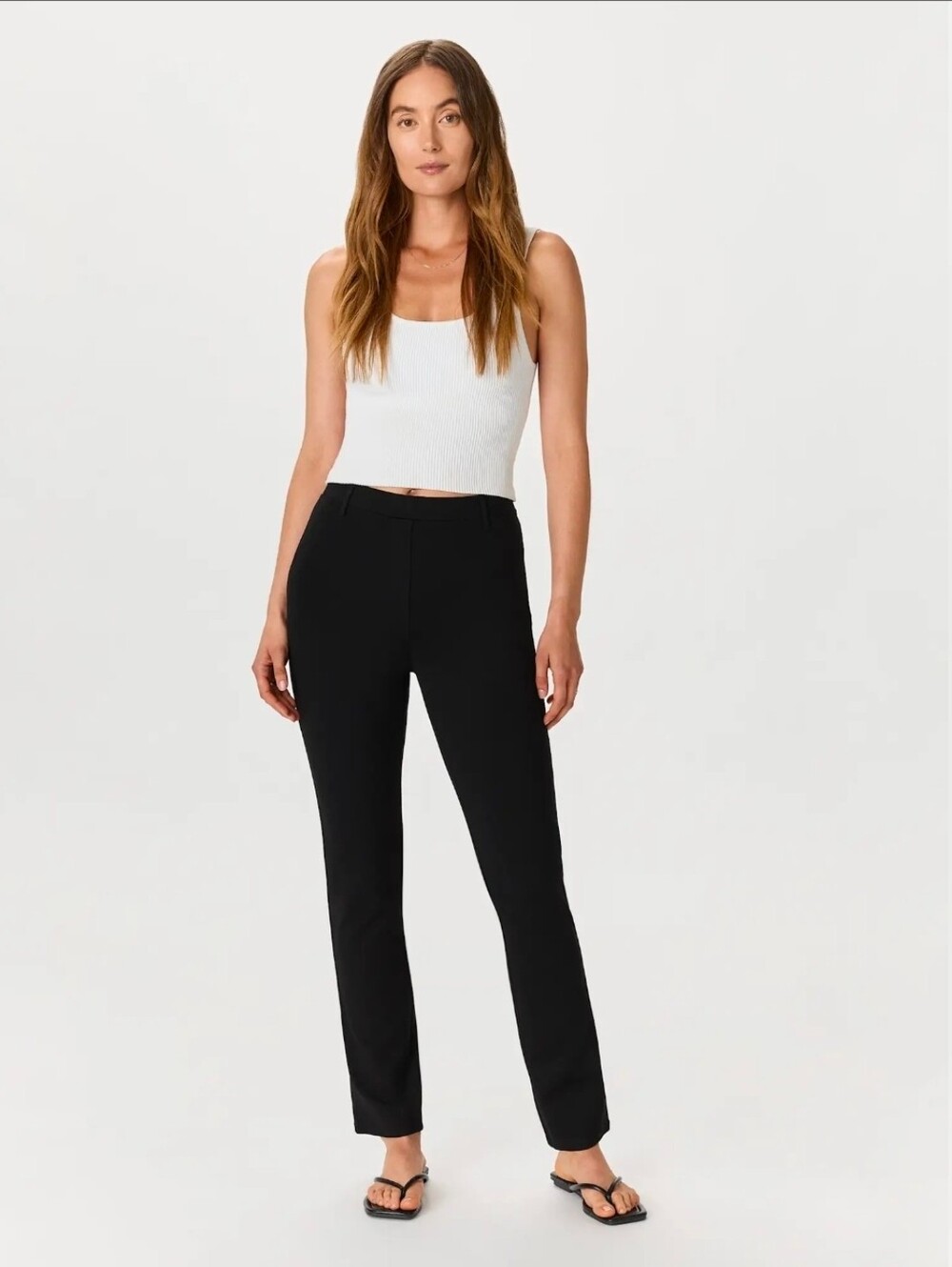 Quince Ultra Stretch Ponte Straight Leg Pull On Pant Black Pants M